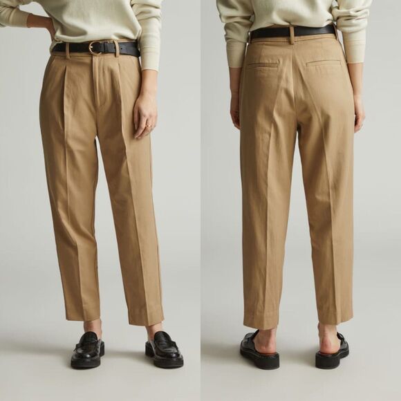 Everlane The Draper Tapered Pant in Buttersmooth Ash Brown Women's 14 NWOT - Picture 1 of 9